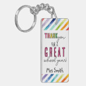 Docent cadeau dank u voor een geweldig schooljaar sleutelhanger (Voorkant Links)