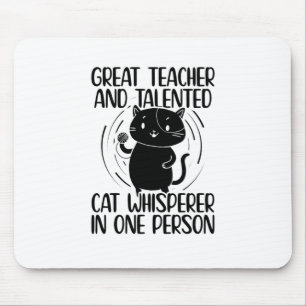 Docent Cat Lover Katten Pet Kitten Knitting Gift Muismat