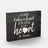 Docent citaat hart gepersonaliseerd fotoblokken (Links)