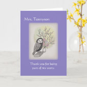 Docent Coach Dank u Einde termijn Aangepaste naam Kaart (Gele Bloem)