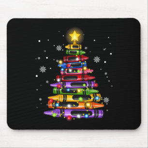 Docent Crayon Kerstboom Lights Student School Muismat