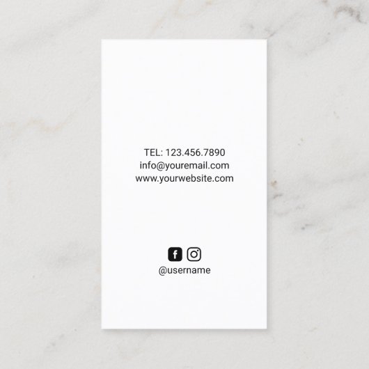 Docent Creative Apple Splash Professional Visitekaartje (Achterkant)