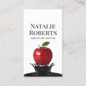 Docent Creative Apple Splash Professional Visitekaartje (Voorkant)