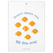 Docent Cute Inspirerend Gezegde Goldfish Klembord (Achterkant)