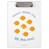 Docent Cute Inspirerend Gezegde Goldfish Klembord (Voorkant)