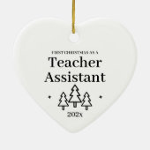 Docent Eerste Kerstkerst Nieuwe baan Keramisch Ornament (Achterkant)