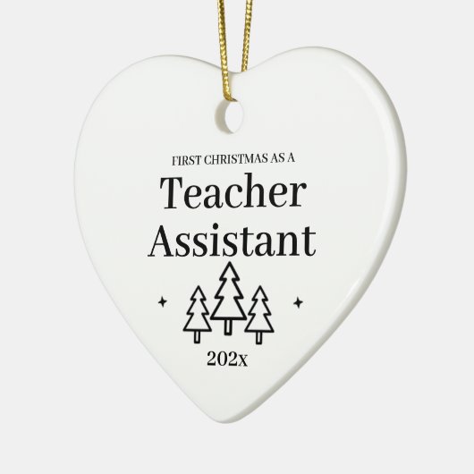 Docent Eerste Kerstkerst Nieuwe baan Keramisch Ornament (Links)