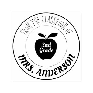 Docent en graad Uit de klas van Zelfinktende Stempel