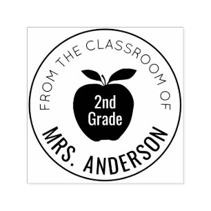 Docent en graad Uit de klas van Zelfinktende Stempel