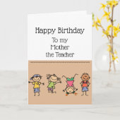 Docent en Intellectuele Badass Birthday-moeder Kaart (Gele Bloem)