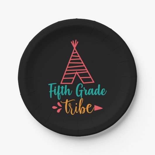 Docent Fifth Grade Tribe Papieren Bordje (Voorkant)