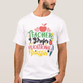 Docent geeft de voorkeur aan educatieve Rockstar T-shirt (Voorkant)