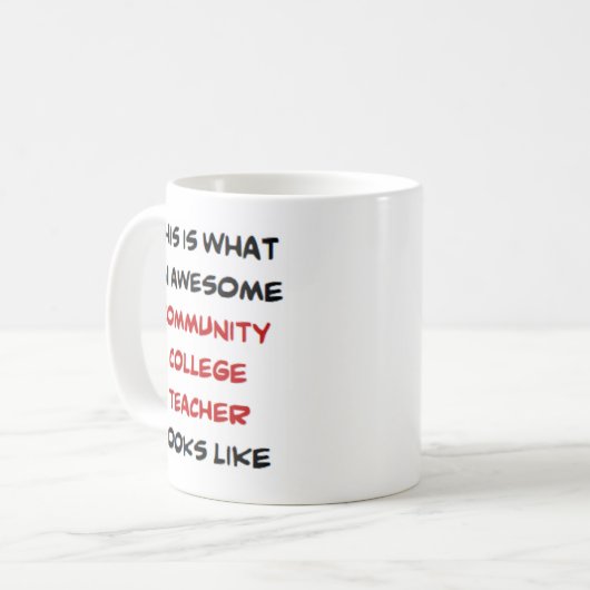 docent gemeenschaps - college , geweldige koffiemok (Voorkant links)