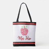 Docent Gift Tas Apple Student Custom School (Achterkant)