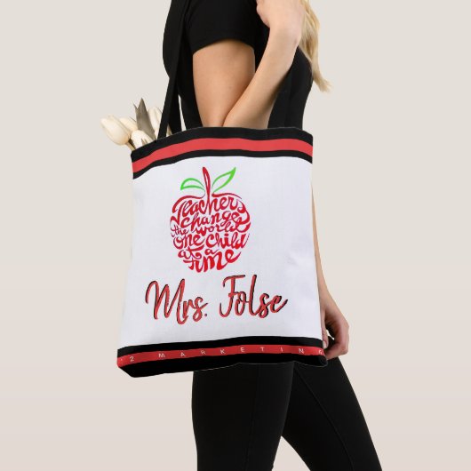 Docent Gift Tas Apple Student Custom School (Dichtbij)