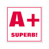 Docent Grading Stamp: A +, SUPER! Zelfinktende Stempel (Design)