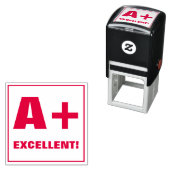 Docent Grading Stamp: A +, UITSTEKEND! Zelfinktende Stempel (In situ)