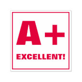 Docent Grading Stamp: A +, UITSTEKEND! Zelfinktende Stempel (Design)