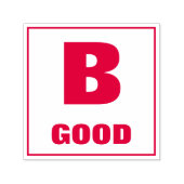Docent Grading Stamp: B, GOED Zelfinktende Stempel (Design)
