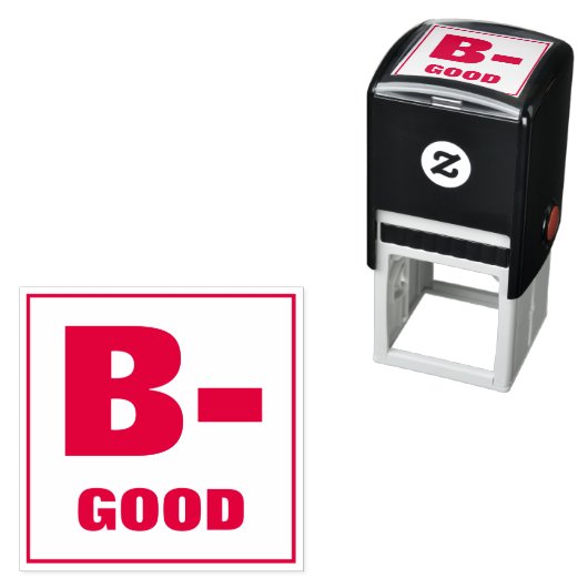 Docent Grading Stamp: B-, GOED Zelfinktende Stempel (In situ)