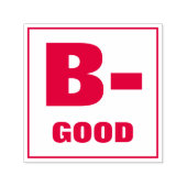 Docent Grading Stamp: B-, GOED Zelfinktende Stempel (Design)