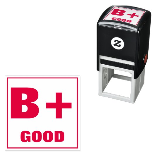 Docent Grading Stamp: B+, GOED Zelfinktende Stempel (In situ)