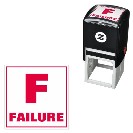 Docent Grading Stamp: F, MISLUKKING Zelfinktende Stempel (In situ)