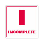 Docent Grading Stamp: I, ONVOLLEDIG Zelfinktende Stempel (Design)