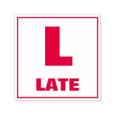 Docent Grading Stamp: L, LAAT Zelfinktende Stempel (Design)