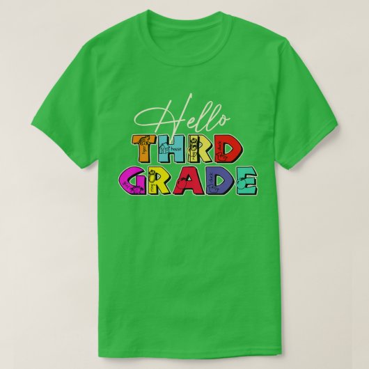 Docent Hallo derde graad T-shirt (Design voorkant)