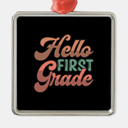 Docent Hallo eerste graad Metalen Ornament (Voorkant)