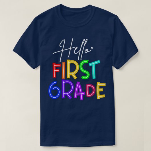 Docent Hallo eerste graad T-shirt (Design voorkant)