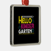 Docent Hallo Kinder Garten Metalen Ornament (Rechts)