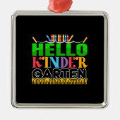 Docent Hallo Kinder Garten Metalen Ornament (Voorkant)