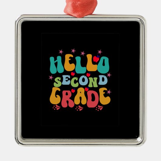 Docent Hallo tweede graad Metalen Ornament (Voorkant)