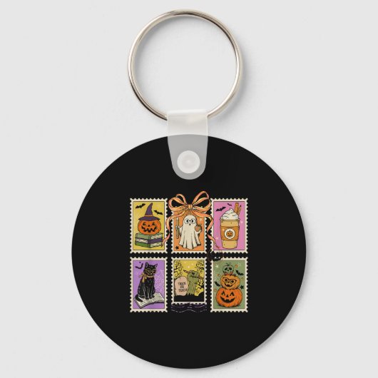 Docent Halloween Shirt Soky Ghost Reading Hallowe Sleutelhanger (Voorkant)