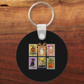 Docent Halloween Shirt Soky Ghost Reading Hallowe Sleutelhanger (Voorkant)