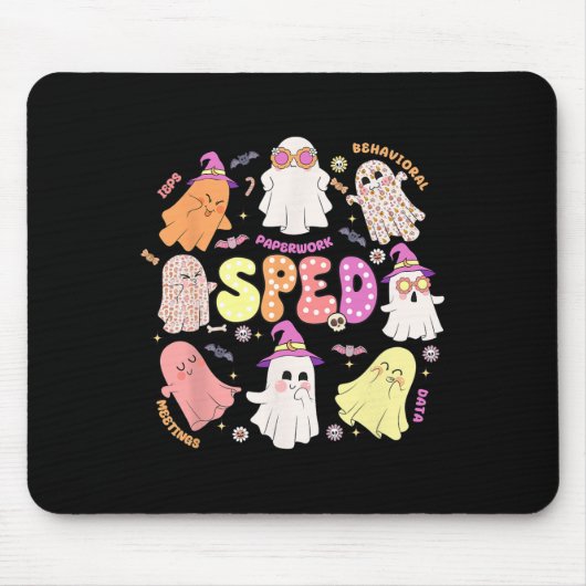 Docent Halloween Spooky Speciaal Onderwijs Team Muismat (Voorkant)