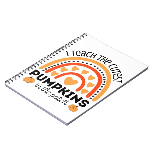 Docent Herfst Halloween regenboog cadeau voor doce Notitieboek (Linkerzijde)