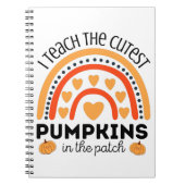 Docent Herfst Halloween regenboog cadeau voor doce Notitieboek (Voorkant)