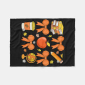 Docent Herfst Shirt Coquette Bow Pompoen Herfst Th Fleece Deken (Voorkant (Horizontaal))