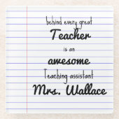 docent hulp canvas tas docent assistentie TA Glazen Onderzetter (Voorkant)