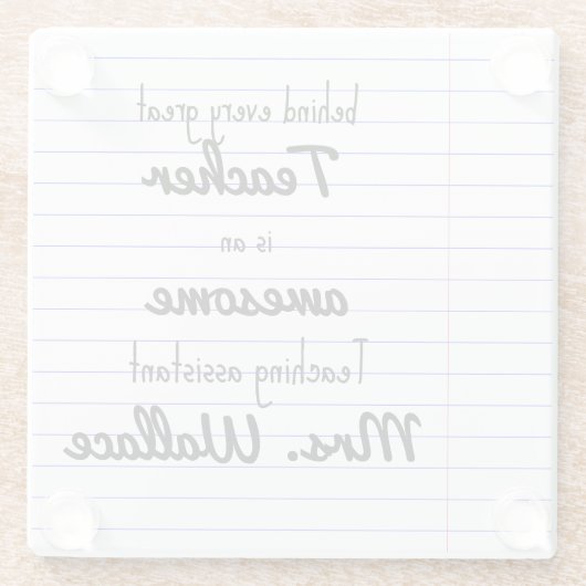 docent hulp canvas tas docent assistentie TA Glazen Onderzetter (Achterkant)