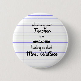 docent hulp canvas tas docent assistentie TA Ronde Button 5,7 Cm