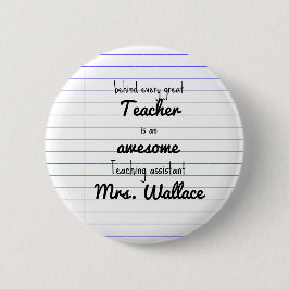 docent hulp canvas tas docent assistentie TA Ronde Button 5,7 Cm