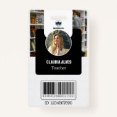Docent-ID-Kaart | Black Collage School ID Kaart Badge (Voorkant)