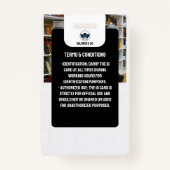 Docent-ID-Kaart | Black Collage School ID Kaart Badge (Achterkant)