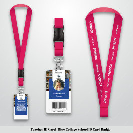 Docent-ID-Kaart | Blue Collage School ID Kaart Badge