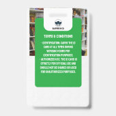 Docent-ID-Kaart | Green Collage School ID Kaart Badge (Achterkant)