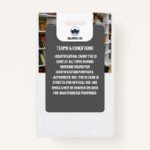 Docent-ID-Kaart | Grey Collage School ID Kaart Badge (Achterkant)